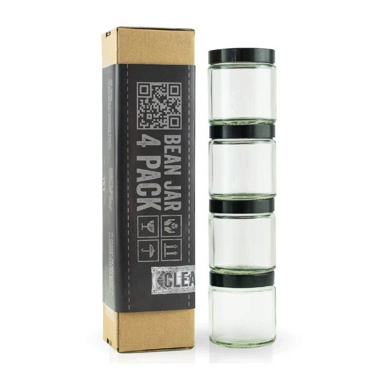 Comandante Bean Jar 4 Pack, clear